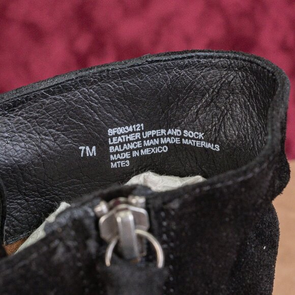 Sofft Women Sharnell Low Distress Black Suede Back Lace-up Mid Calf boots sz 6 - Picture 7 of 8